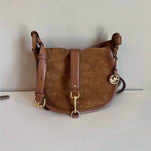 Michael Kors Suede and Leather Crossbody Bag